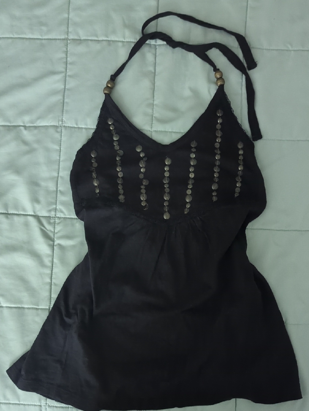 Decree Black Halter Top